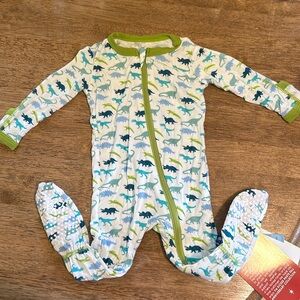 Kickee Pants bamboo footie pajamas in Dino